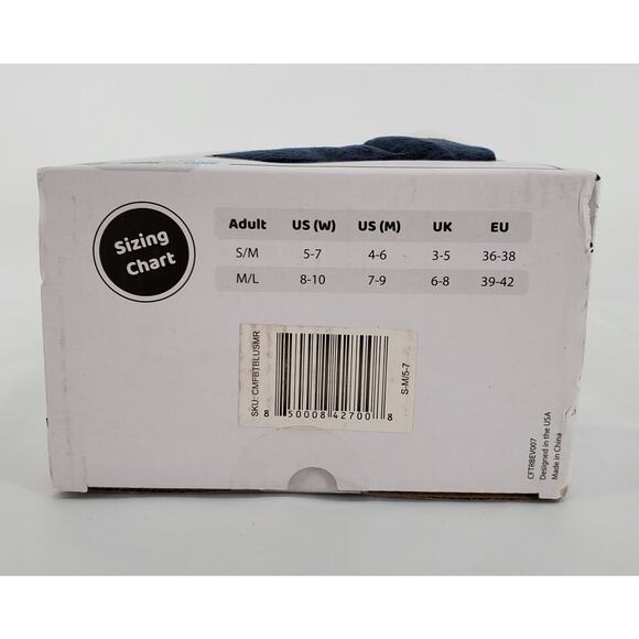 The Comfy Feet Slipper Socks US(W) 5-7 S/M Navy As Seen On Shark Tank Sherpa New - Picture 4 of 4